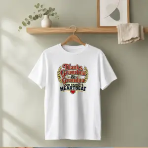 Alternative view of Funny Grandparents Day Typography Thanks For Family Gratitud Shirt