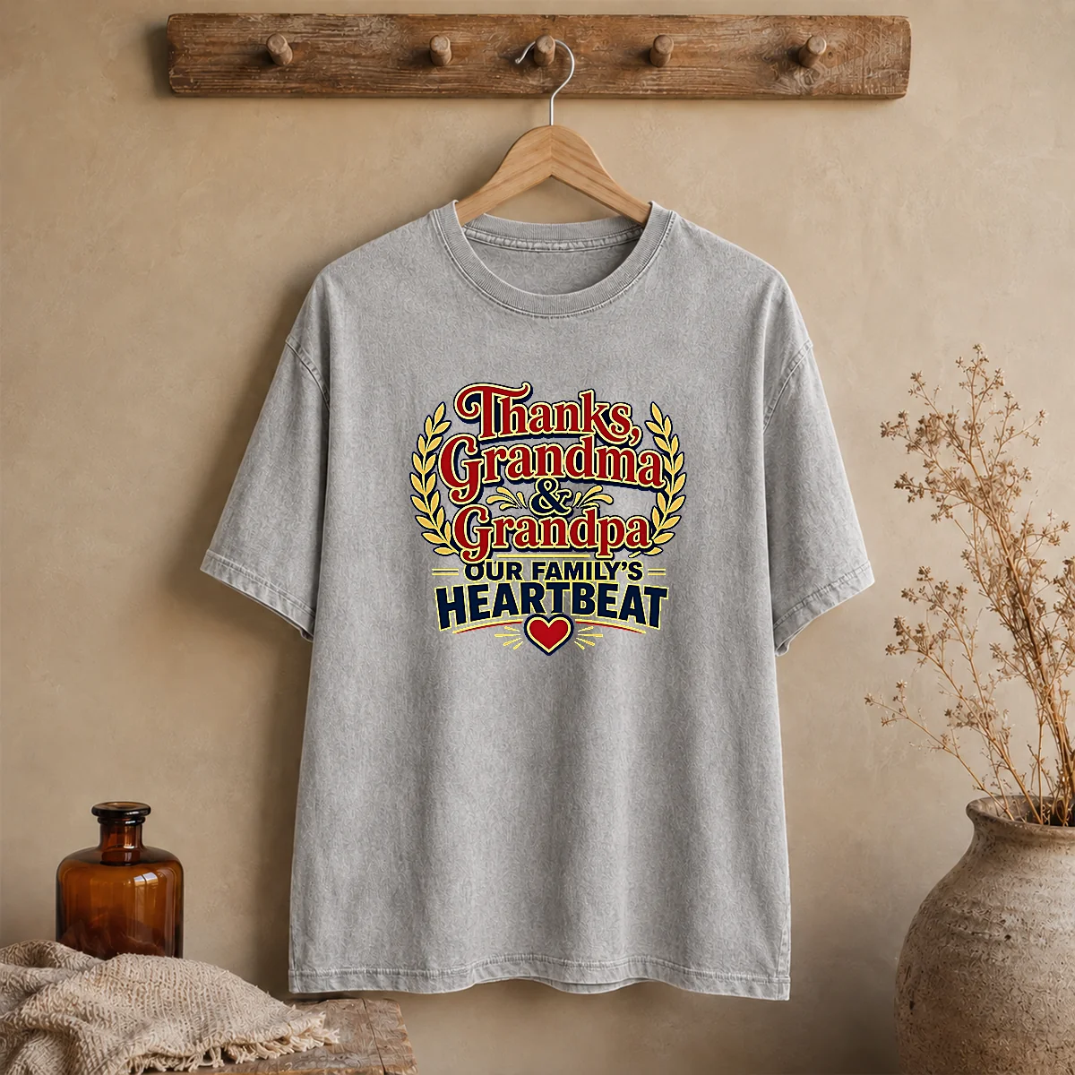 Funny Grandparents Day Typography Thanks For Family Gratitud Shirt - Image 8