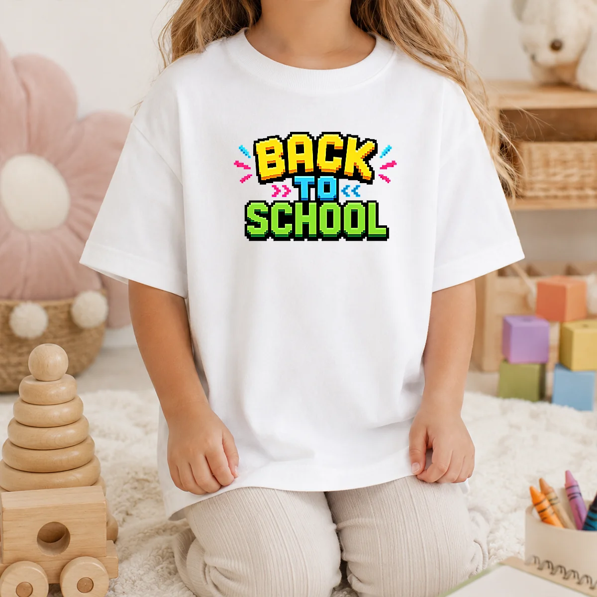 Funny Grunge Paint Splatter Back To School Backpack Pencil Shirt - Image 9
