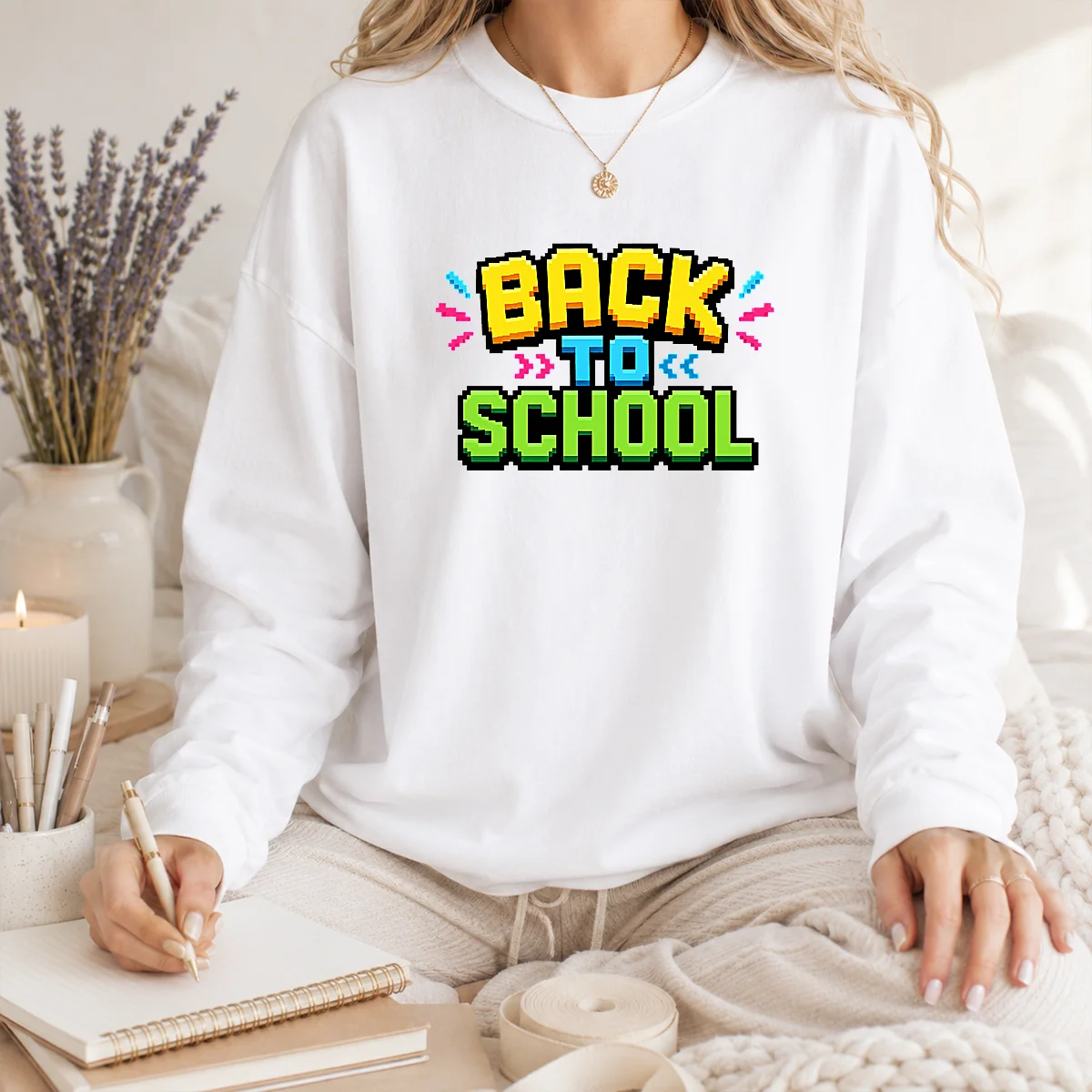 Funny Grunge Paint Splatter Back To School Backpack Pencil Shirt - Image 3