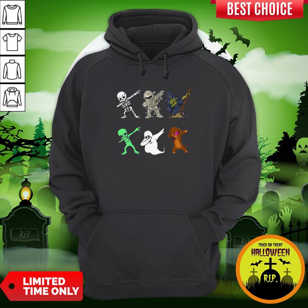 Funny Halloween Dachshund Dabbing Halloween 2020 Shirt - Image 5