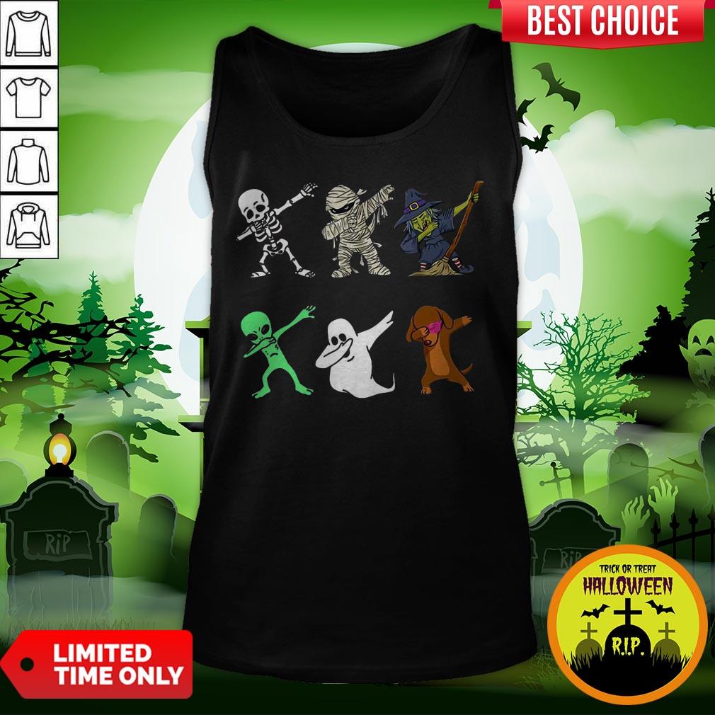 Funny Halloween Dachshund Dabbing Halloween 2020 Shirt - Image 3