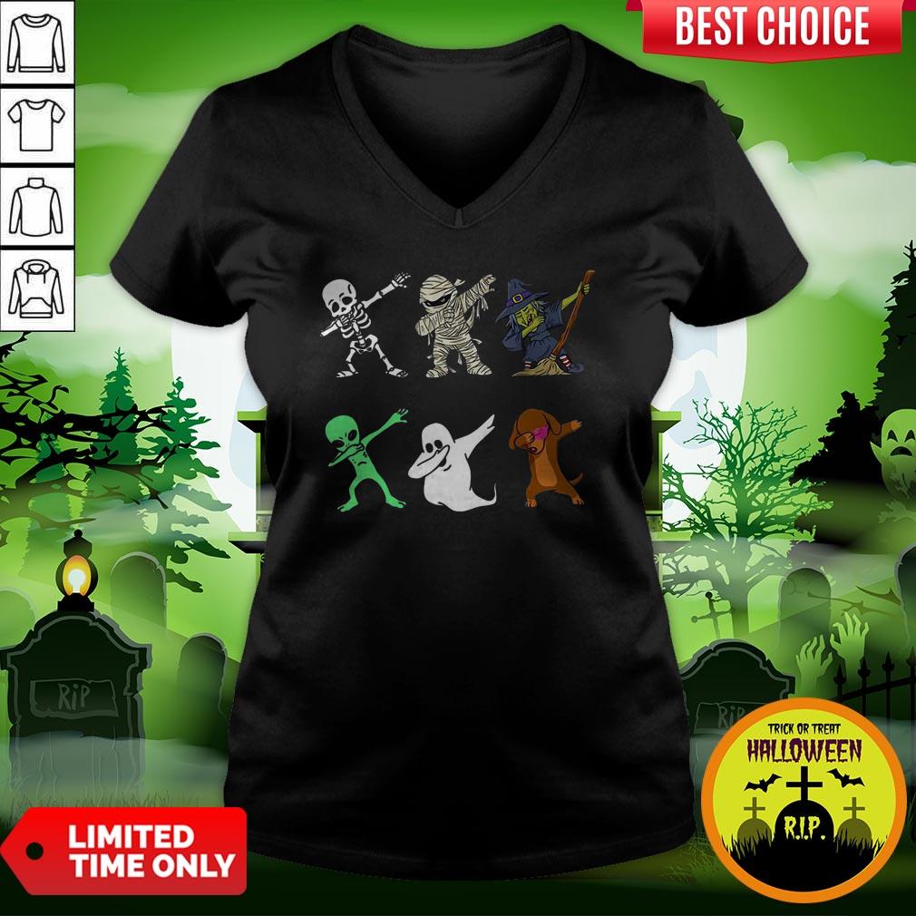 Funny Halloween Dachshund Dabbing Halloween 2020 Shirt - Image 2