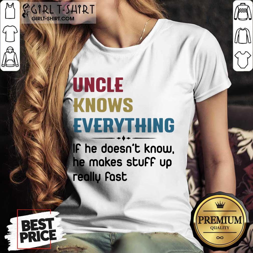 Funny He Makes Stuff Up Really Fast Shirt - Image 3