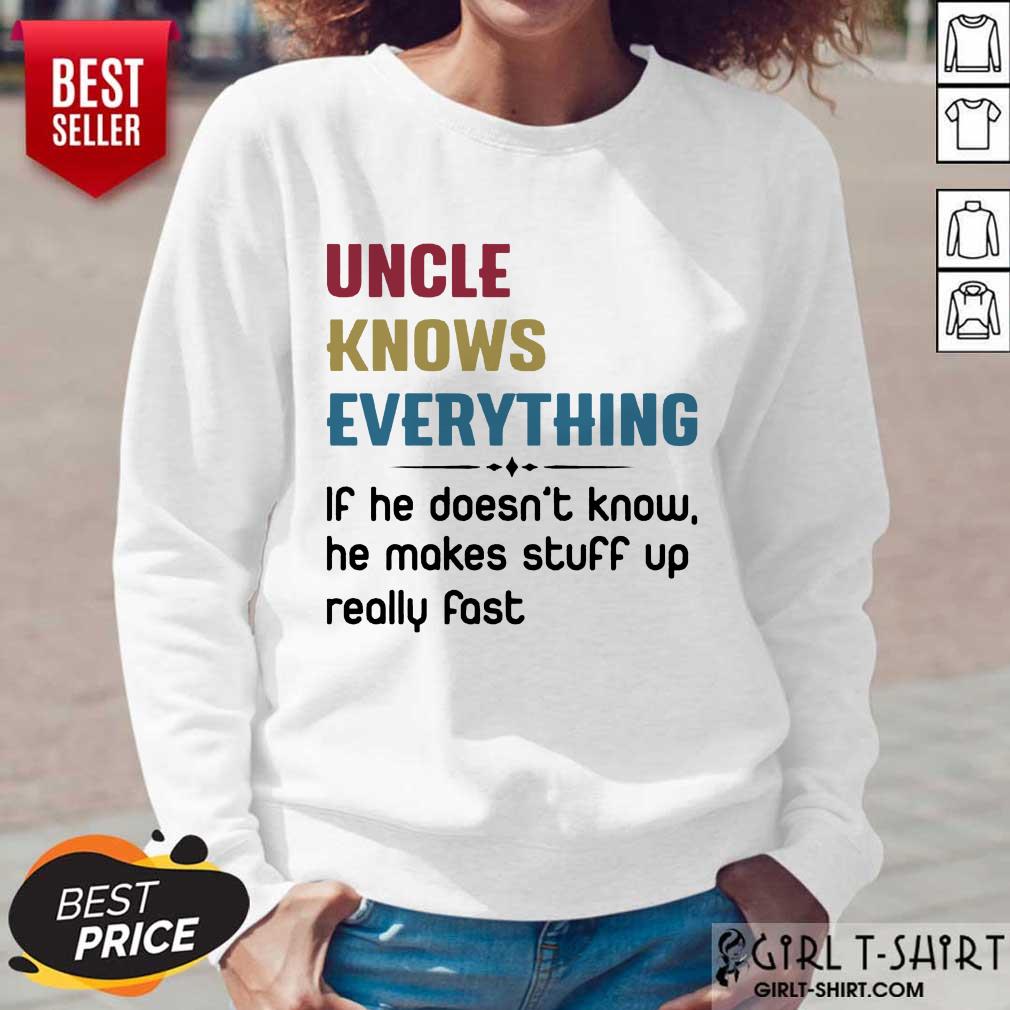 Funny He Makes Stuff Up Really Fast Shirt - Image 2