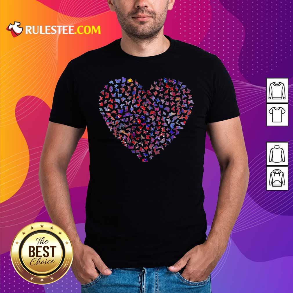 Funny Heart Butterfly Shirt