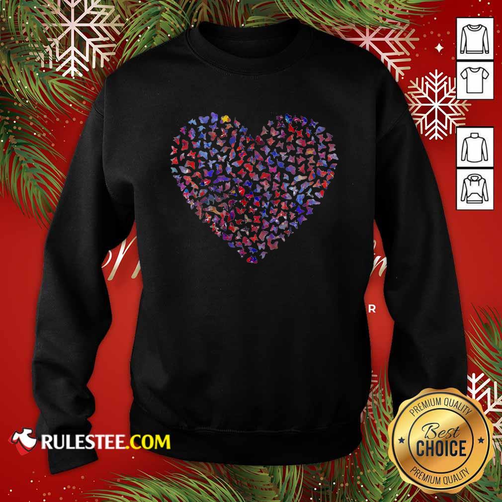Funny Heart Butterfly Shirt - Image 5