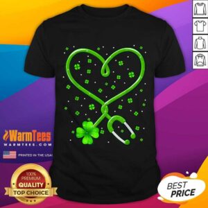 Funny Heart Nurse Shamrock St Patricks Day Shirt