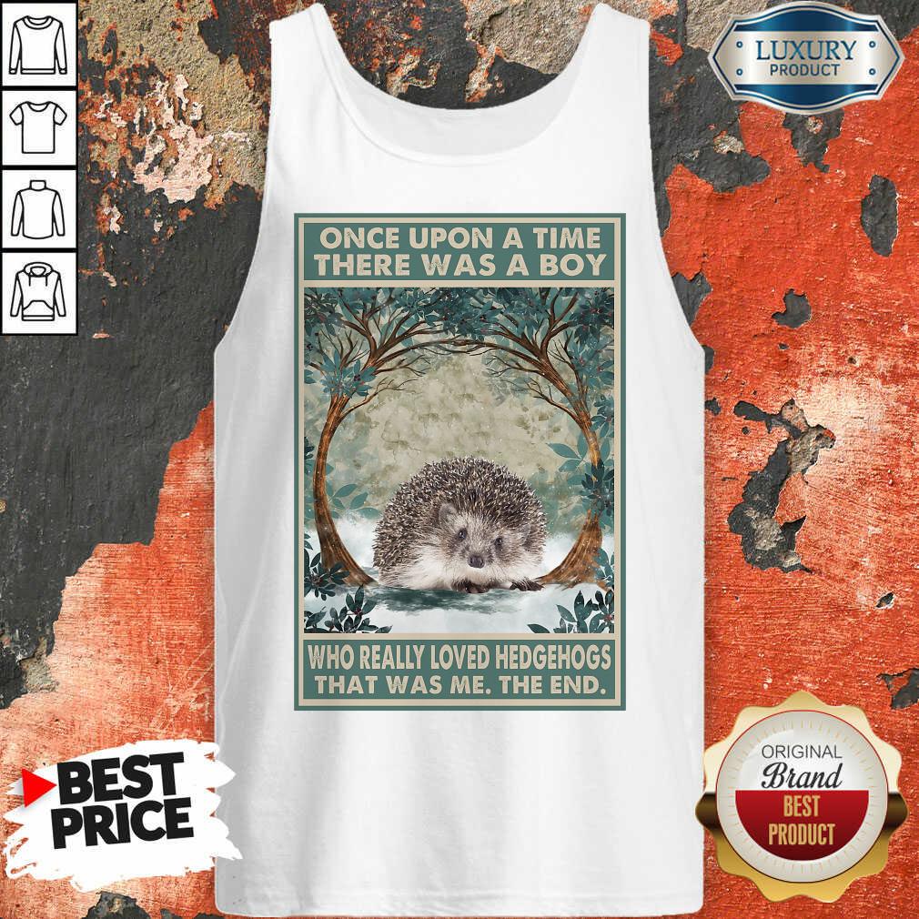 Funny Hedgehog Once Upon A Time Boy Vertical Poster Shirt - Image 4