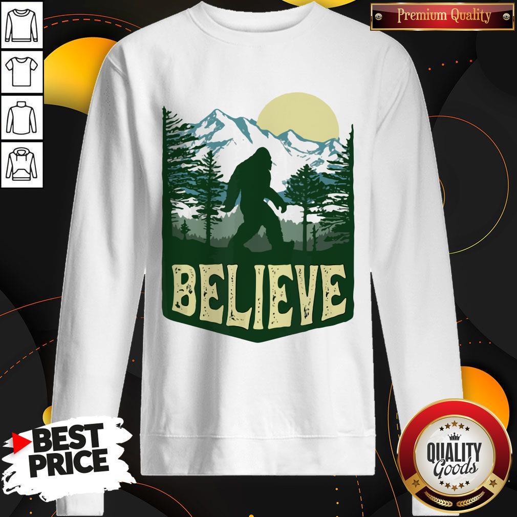 Funny Hiking Bigfoot Forest Believe Shirt - Image 5