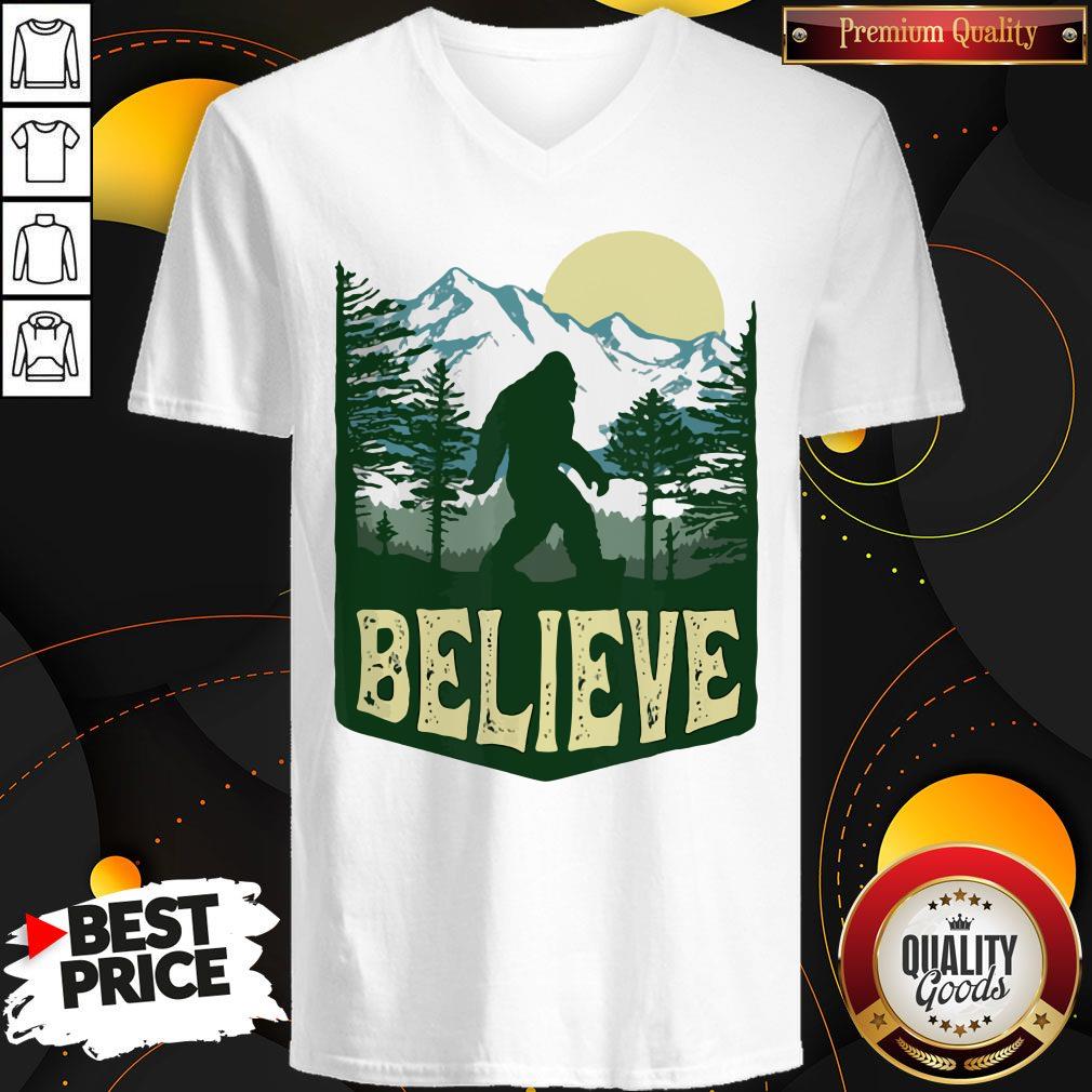 Funny Hiking Bigfoot Forest Believe Shirt - Image 3