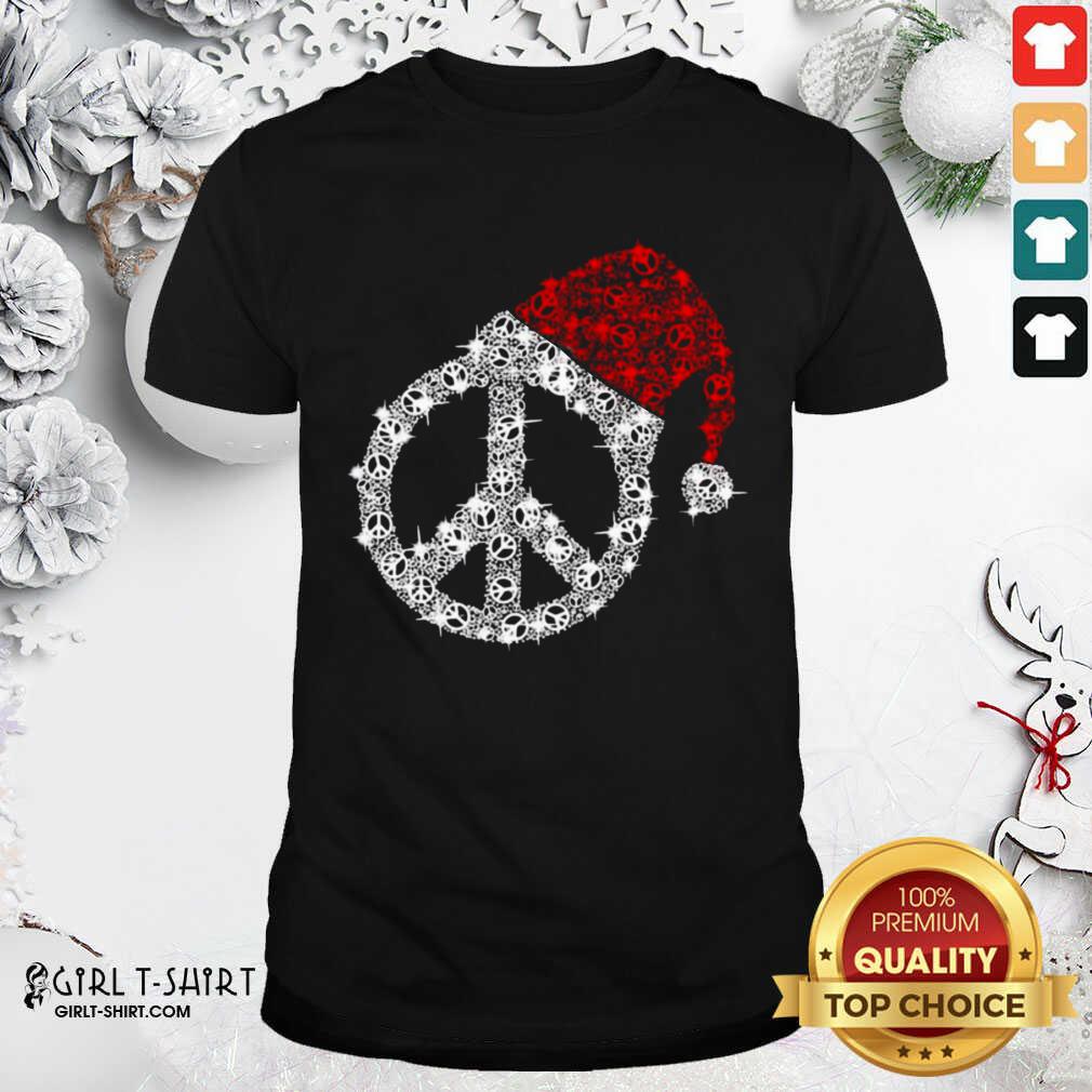 Funny Hippie Diamond Hat Merry Christmas Shirt