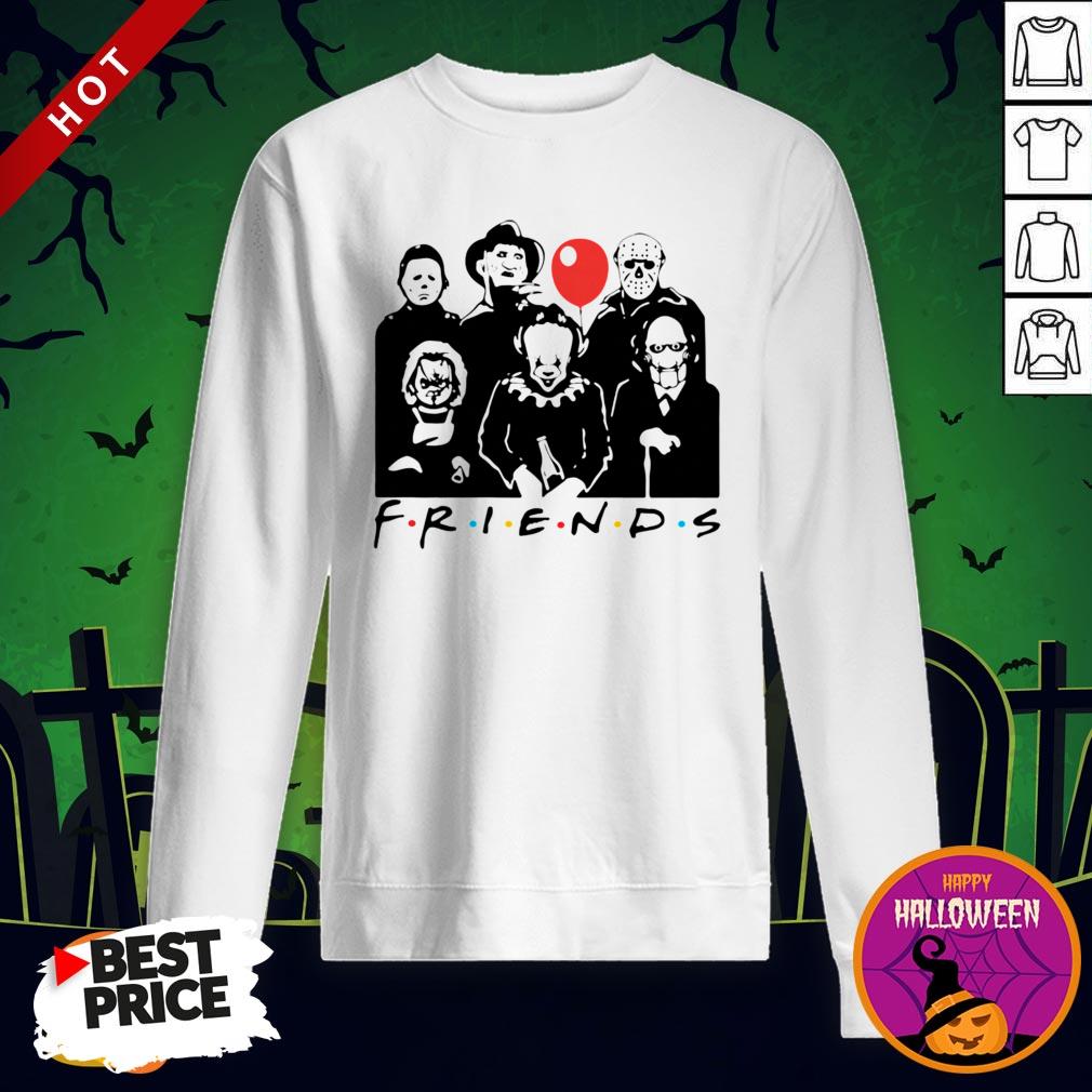 Funny Horror Character Friends Halloween Shirt - Image 4