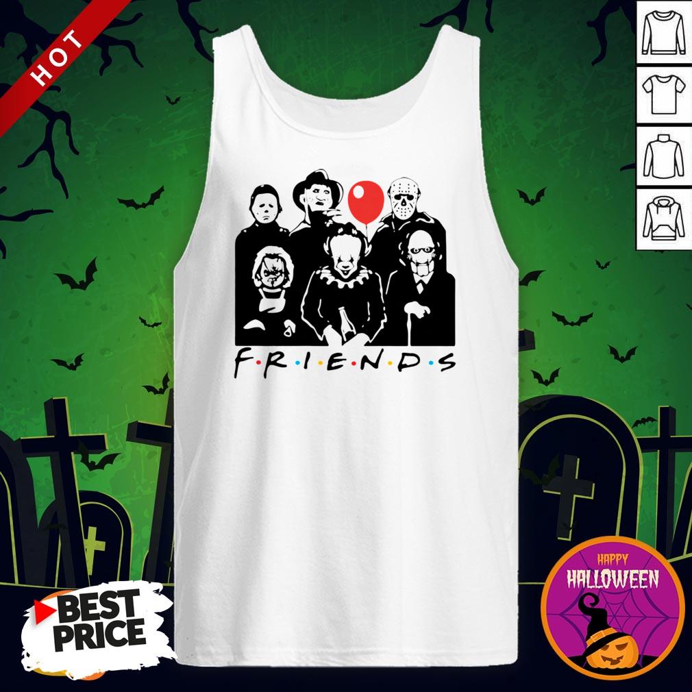 Funny Horror Character Friends Halloween Shirt - Image 3
