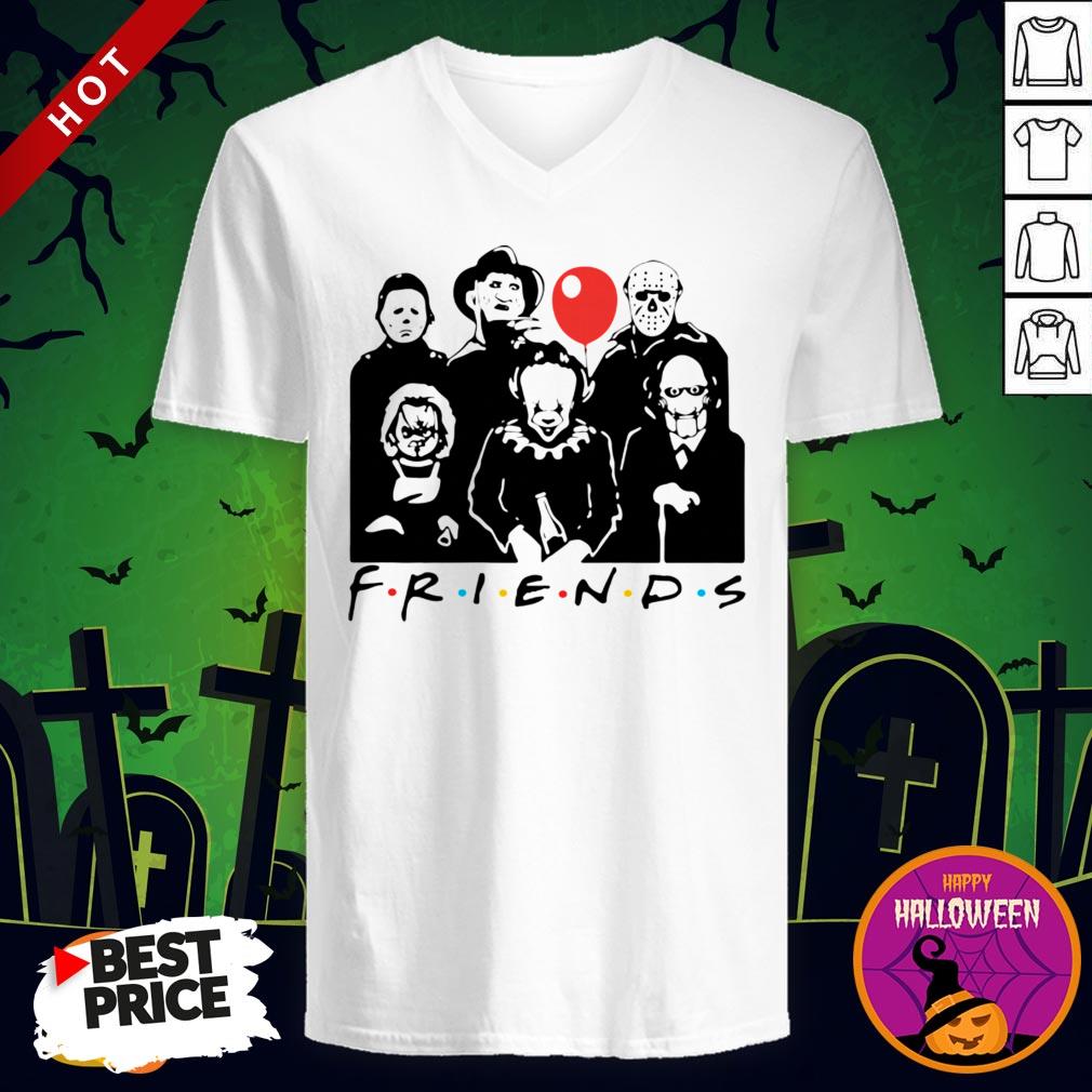 Funny Horror Character Friends Halloween Shirt - Image 2