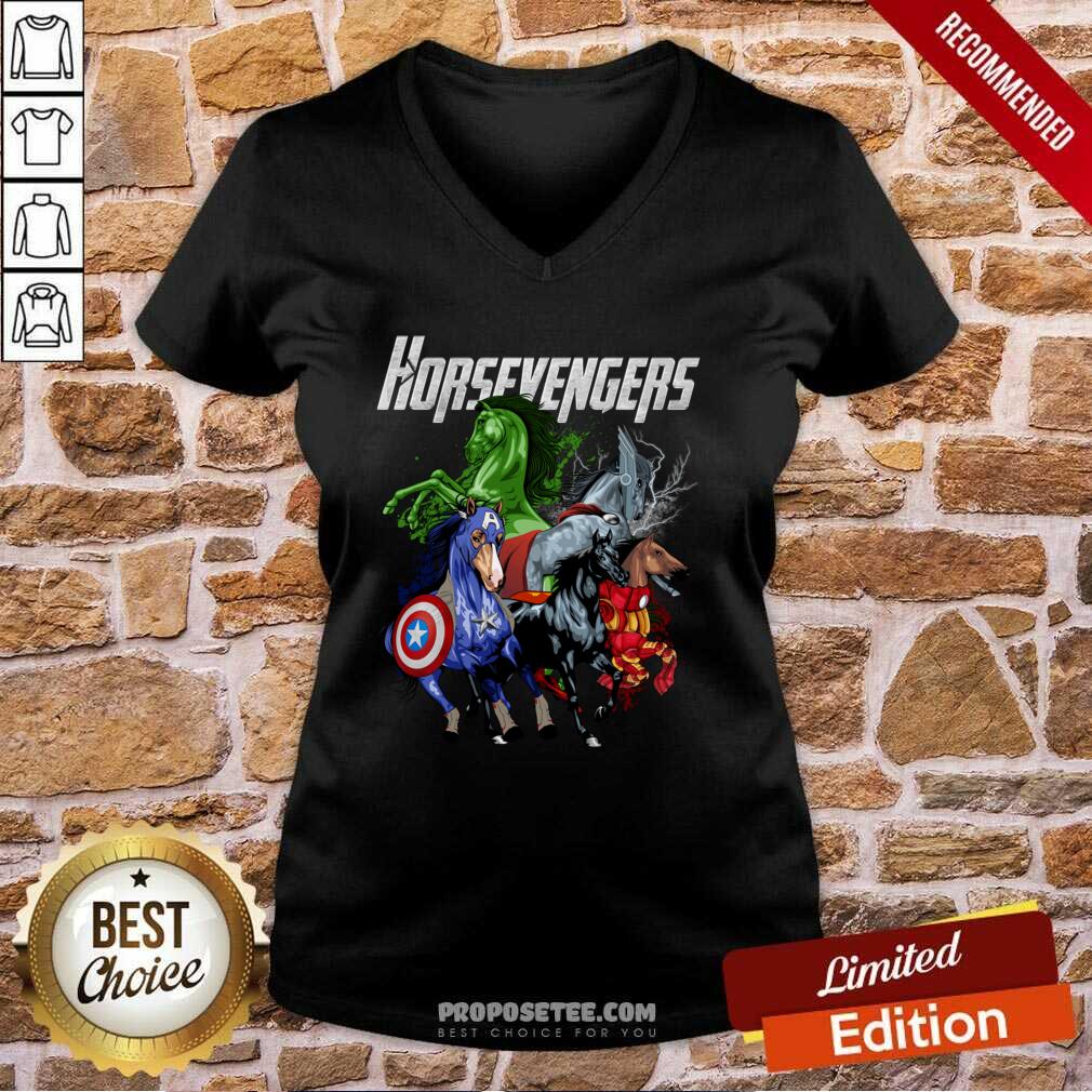 Funny Horse Marvel Avengers Horsevengers Shirt - Image 2