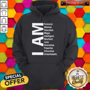 Alternative view of Funny I Am Feminist Woman Educated Magic Intelligent Shirt