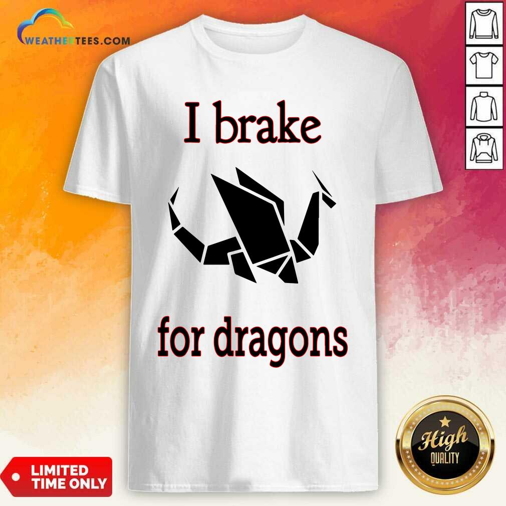 Funny I Brake For Dragon Bumper Shirt