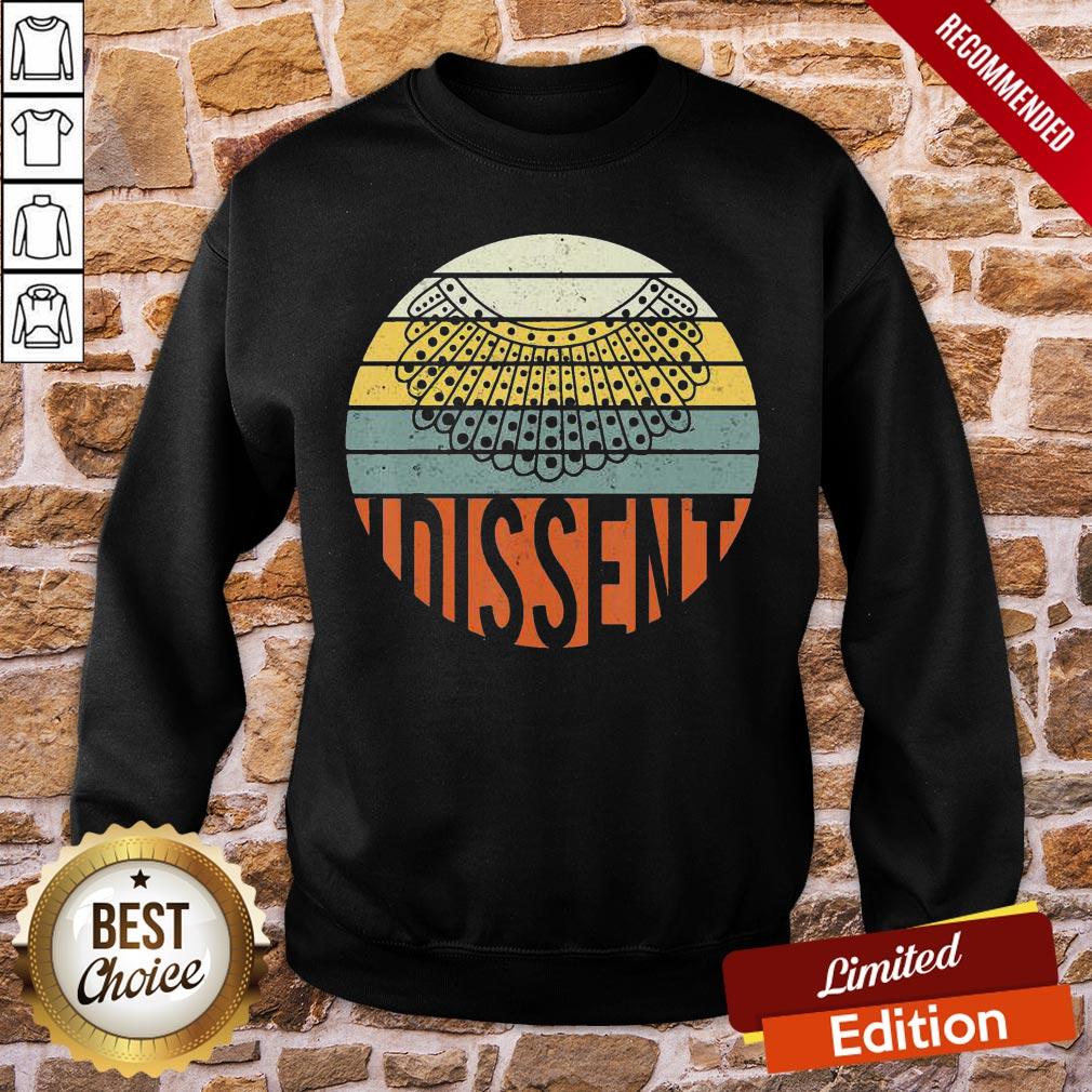 Funny I Dissent Quote Vintage RBG Shirt - Image 4