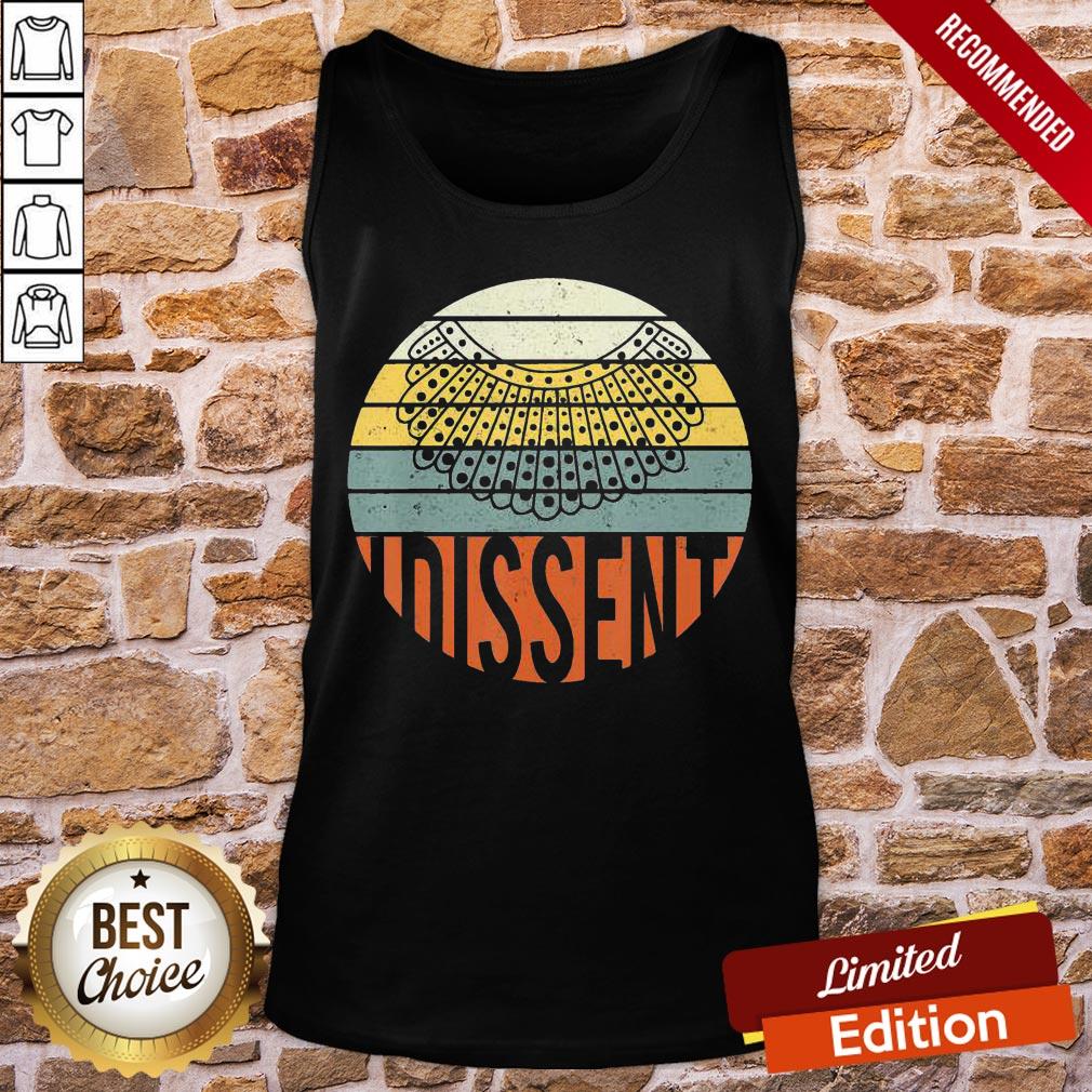 Funny I Dissent Quote Vintage RBG Shirt - Image 3