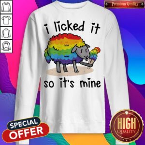 Alternative view of Funny I Licked It So It's Mine Sheep Shirt