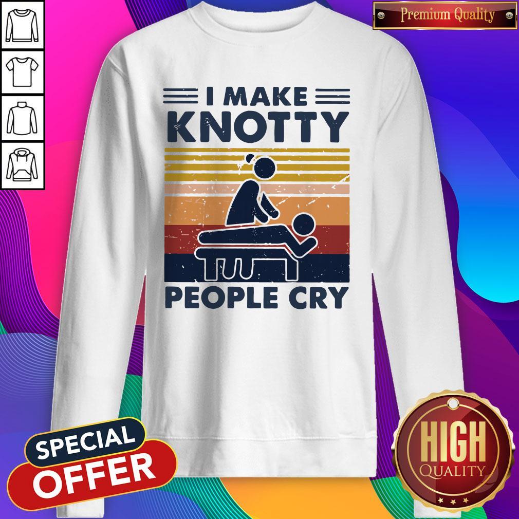 Funny I Make Knotty People Cry Vintage Shirt - Image 3