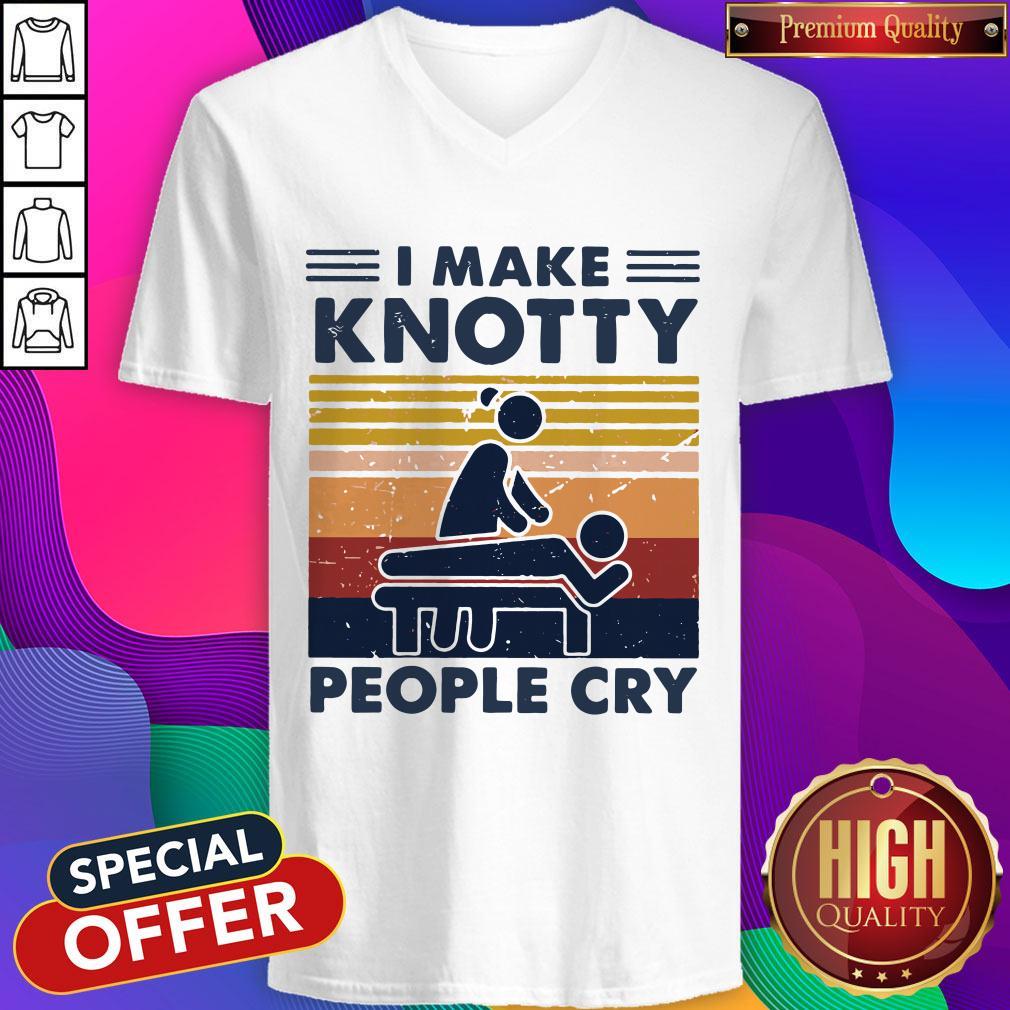 Funny I Make Knotty People Cry Vintage Shirt - Image 5
