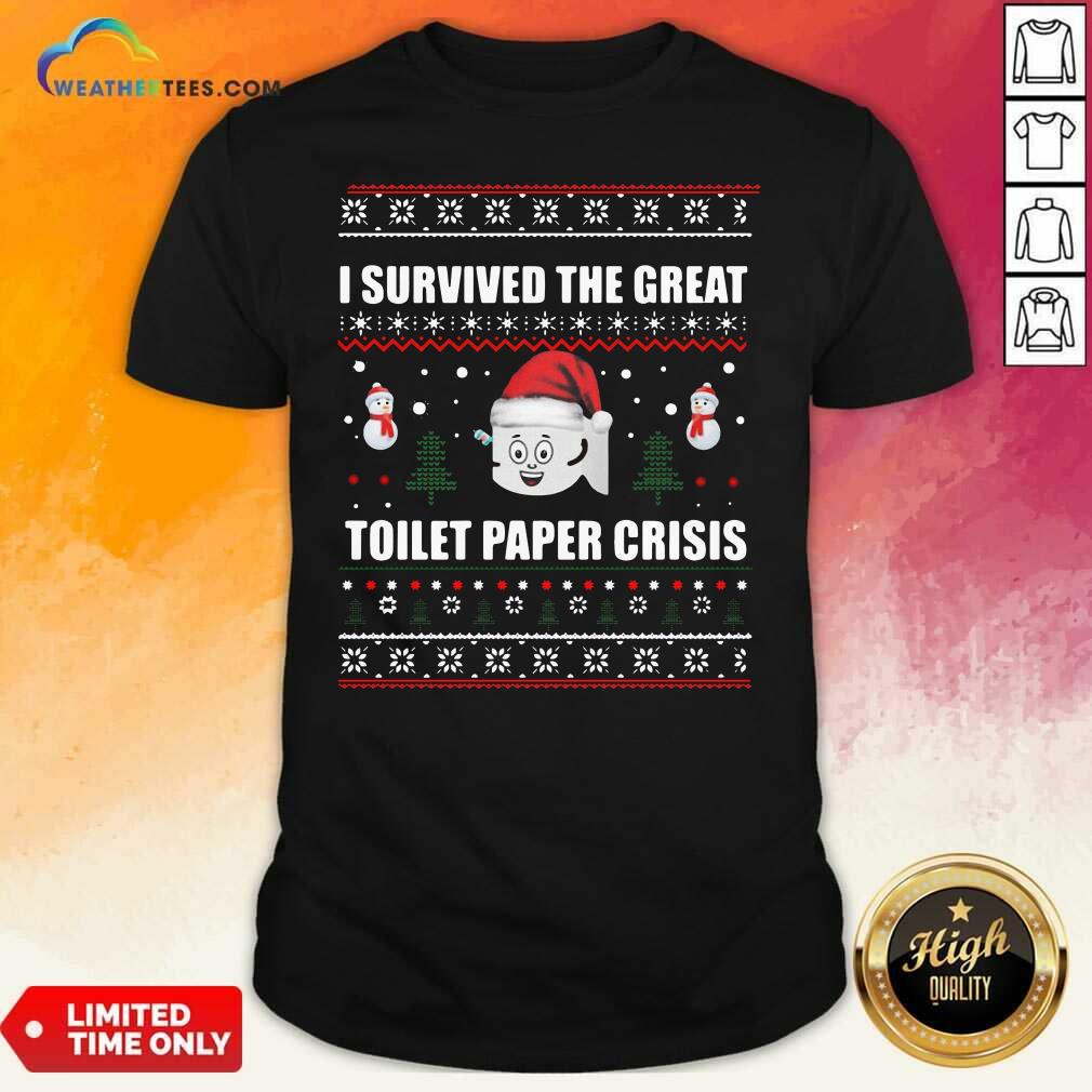 Funny I Survived The Great Toilet Paper Crisis Ugly Christmas Shirt - Image 2