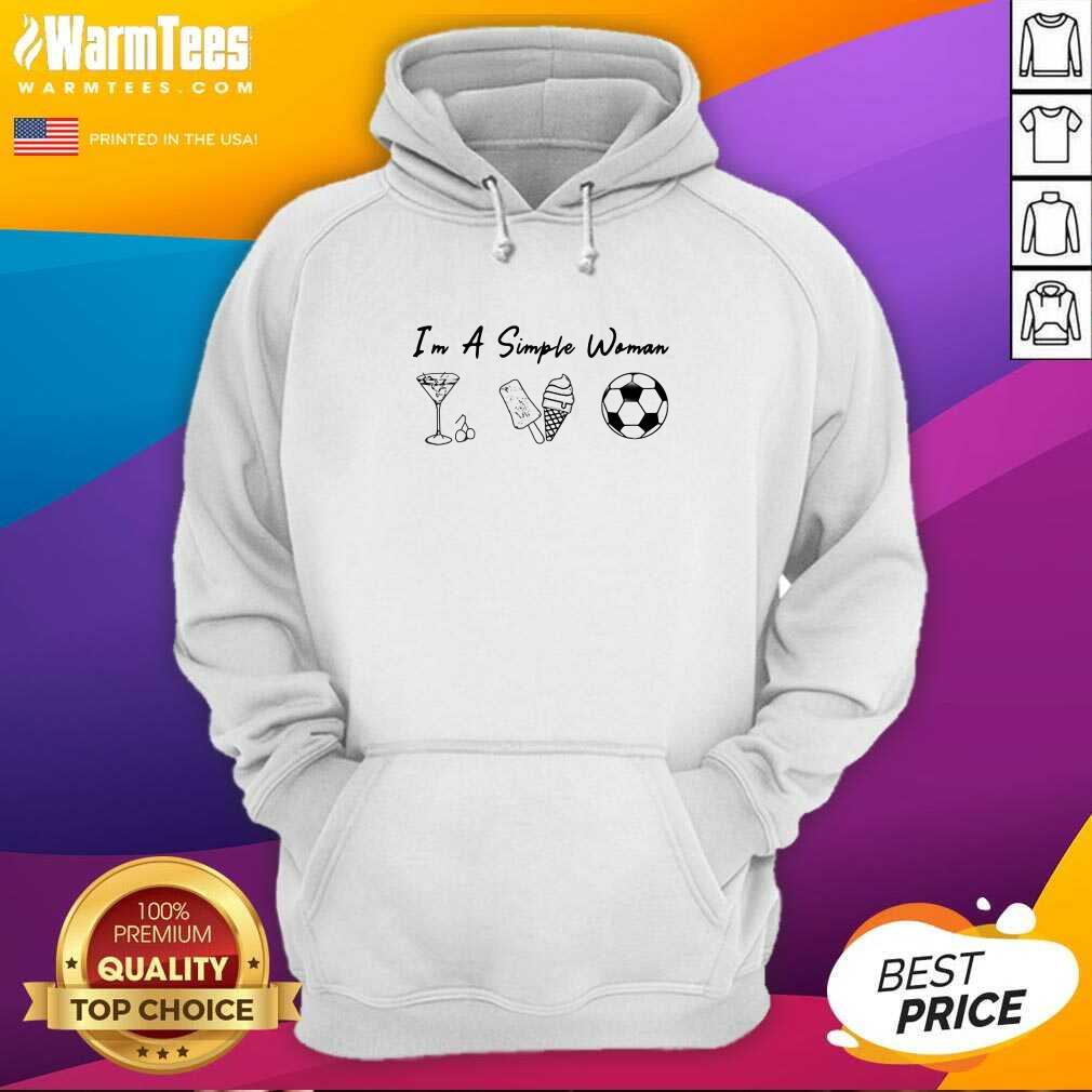 Funny I’m A Simple Woman Like Whiskey Ice Dream Soccer Shirt - Image 2