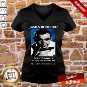 Alternative view of Funny James Bond 007 Sean Connery Thank For The Memories Shirt