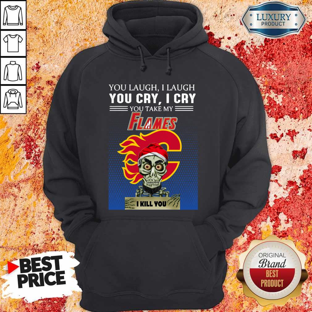 Funny Jeff Dunham Achmed You Laugh I Laugh You Cry Calgary Flames Logo Shirt - Image 5