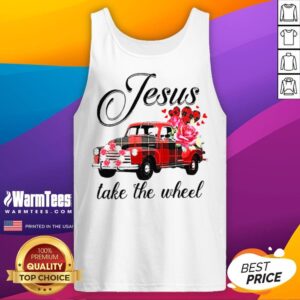 Alternative view of Funny Jesus Take The Wheel Shirt