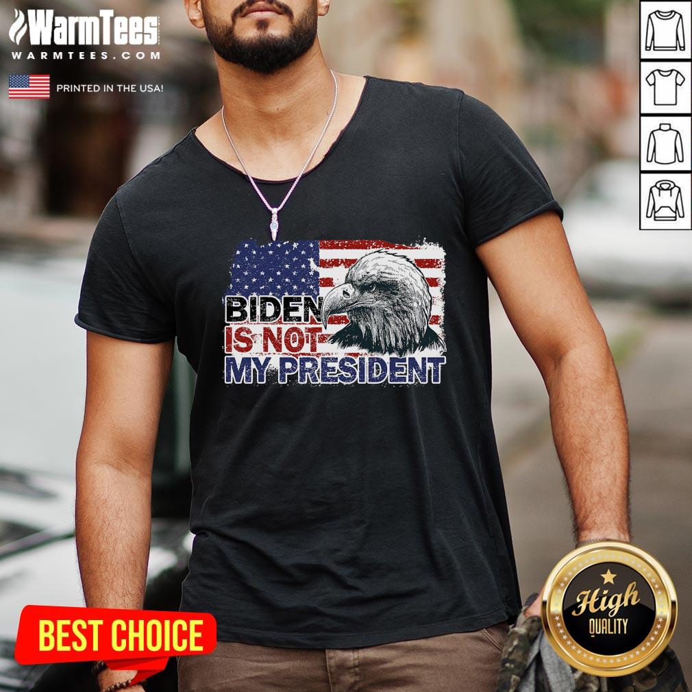 Funny Joe Biden Is Not My President Flag Usa Election Vintage Shirt - Image 4