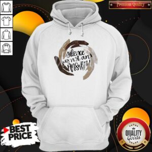Alternative view of Funny Juneteenth Silence Is Not An Answer Hands Shirt