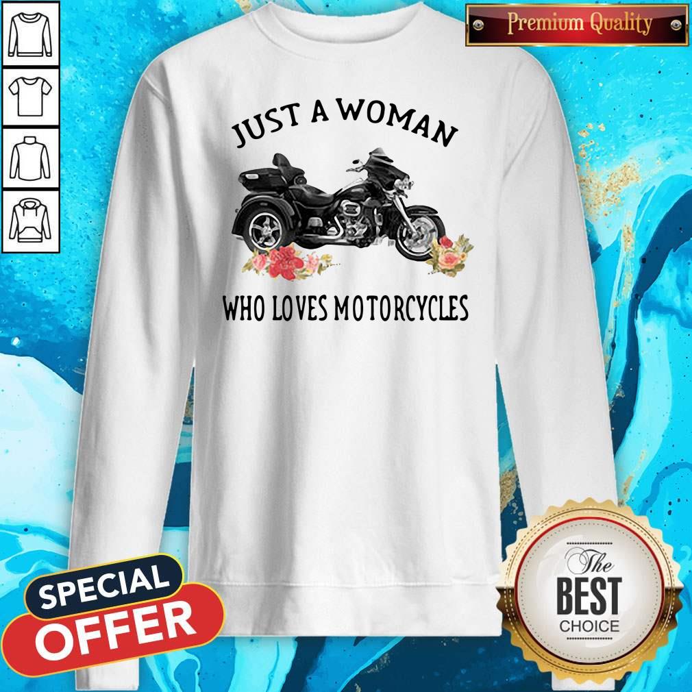 Funny Just A Woman Who Loves Motorcycles Shirt - Image 5