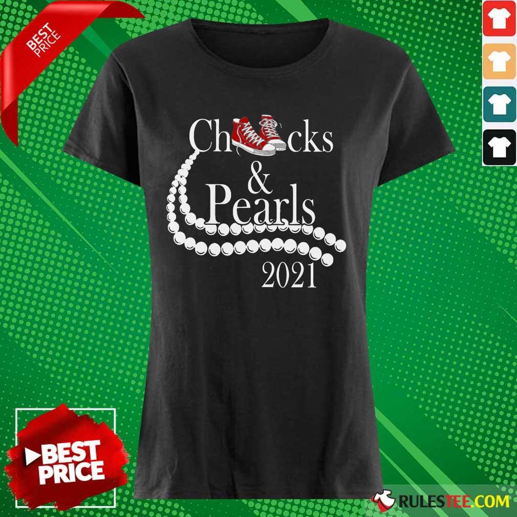 Funny Kamala Harris Chucks And Pearls 2021 Shirt - Image 3