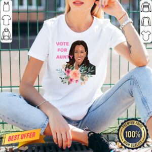 Alternative view of Funny Kamala Harris Vote For Aunty Flowers Shirt