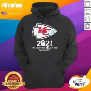 Alternative view of Funny Kansas City Chiefs Face Mask 2021 The Year When Shit Got Real #quarantined Shirt