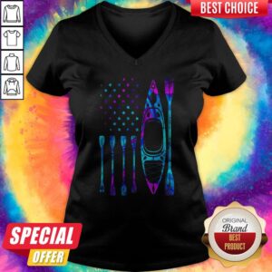 Alternative view of Funny Kayaking American Flag Shirt