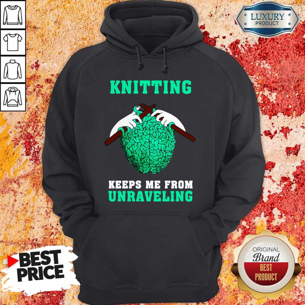 Funny Knitting Keeps Me From Unaraveling Halloween Shirt - Image 4