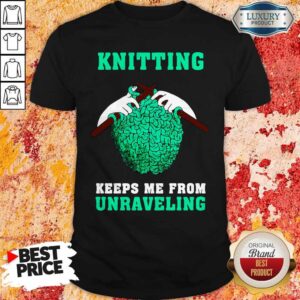 Funny Knitting Keeps Me From Unaraveling Halloween Shirt
