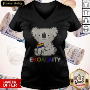 Alternative view of Funny Koala LGBT Pride Flag Ekoalaity Shirt