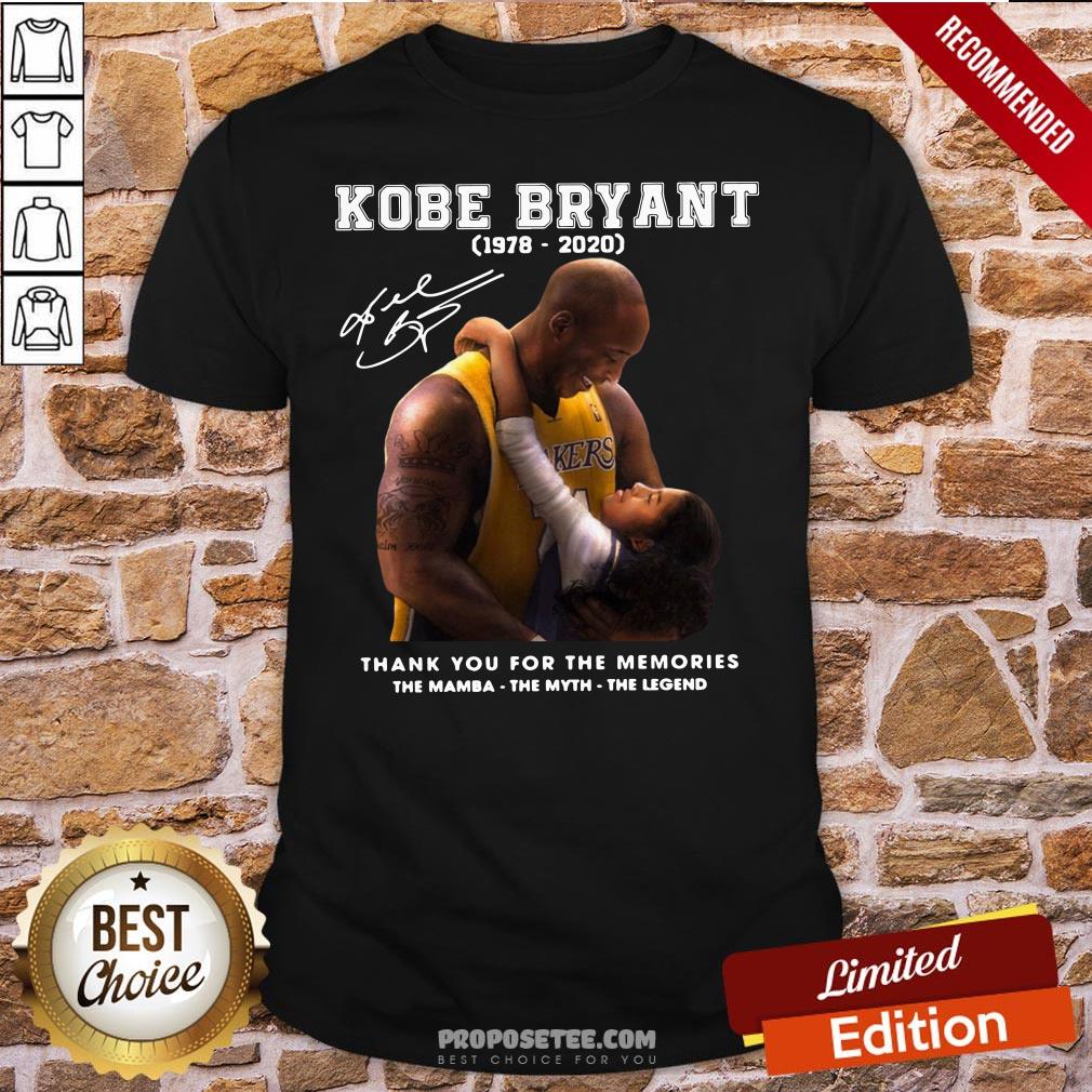 Funny Kobe Bryant 1978 2020 Thank You For The Memories The Mamba The Myth The Legend Signature Shirt