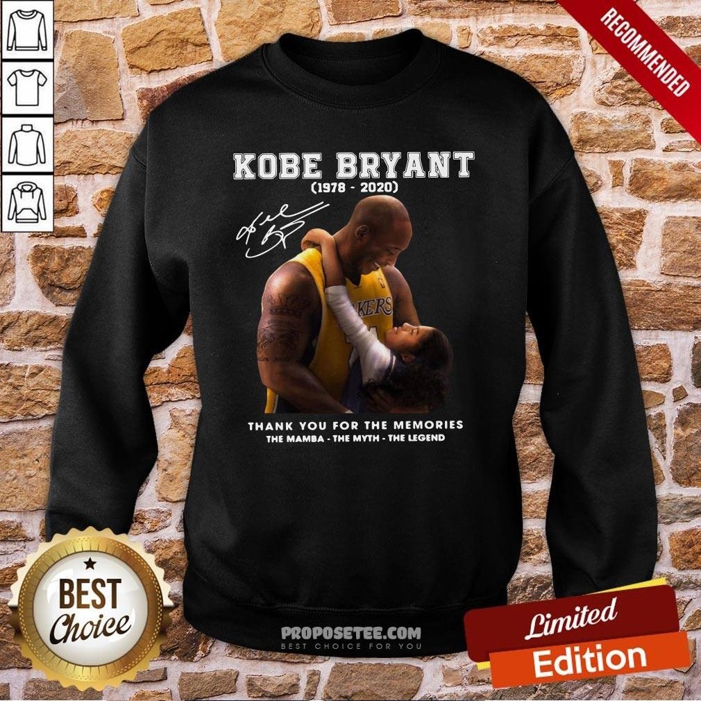 Funny Kobe Bryant 1978 2020 Thank You For The Memories The Mamba The Myth The Legend Signature Shirt - Image 4