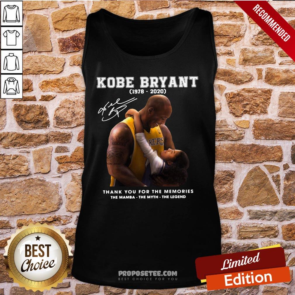 Funny Kobe Bryant 1978 2020 Thank You For The Memories The Mamba The Myth The Legend Signature Shirt - Image 3