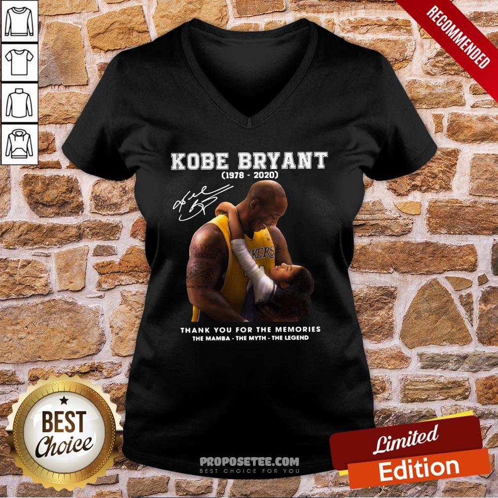 Funny Kobe Bryant 1978 2020 Thank You For The Memories The Mamba The Myth The Legend Signature Shirt - Image 2