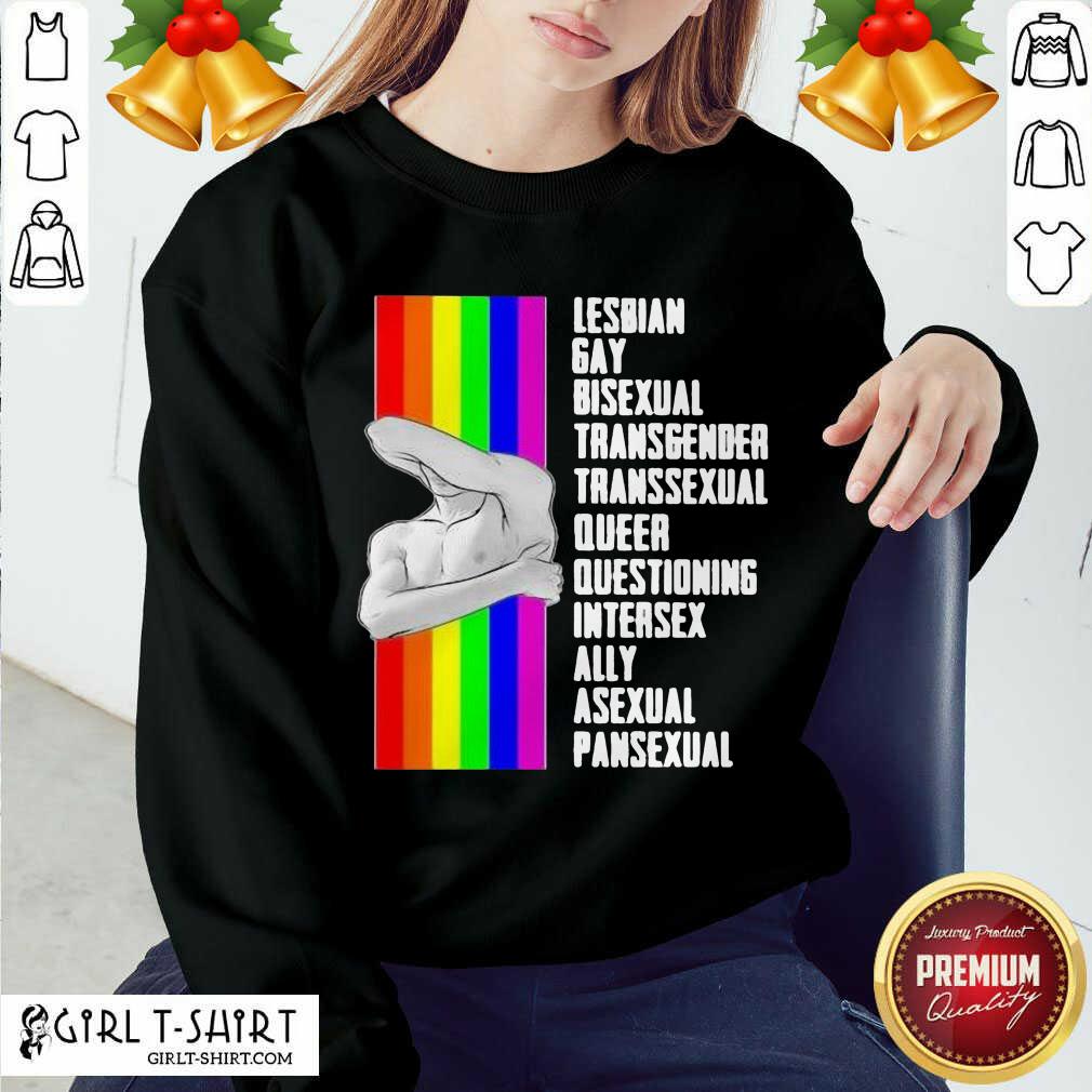 Funny Lesbian Gay Bisexual Transgender Transsexual Queer Questioning Intersex Ally Asexual Pansexual LGBT Shirt - Image 2