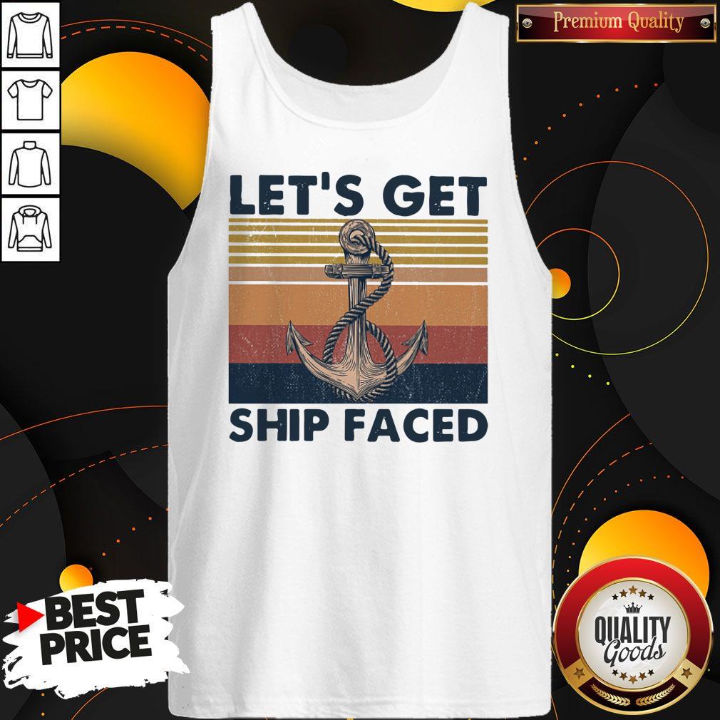Funny Lets Get Ship Faced Vintage T-Shirt - Image 5