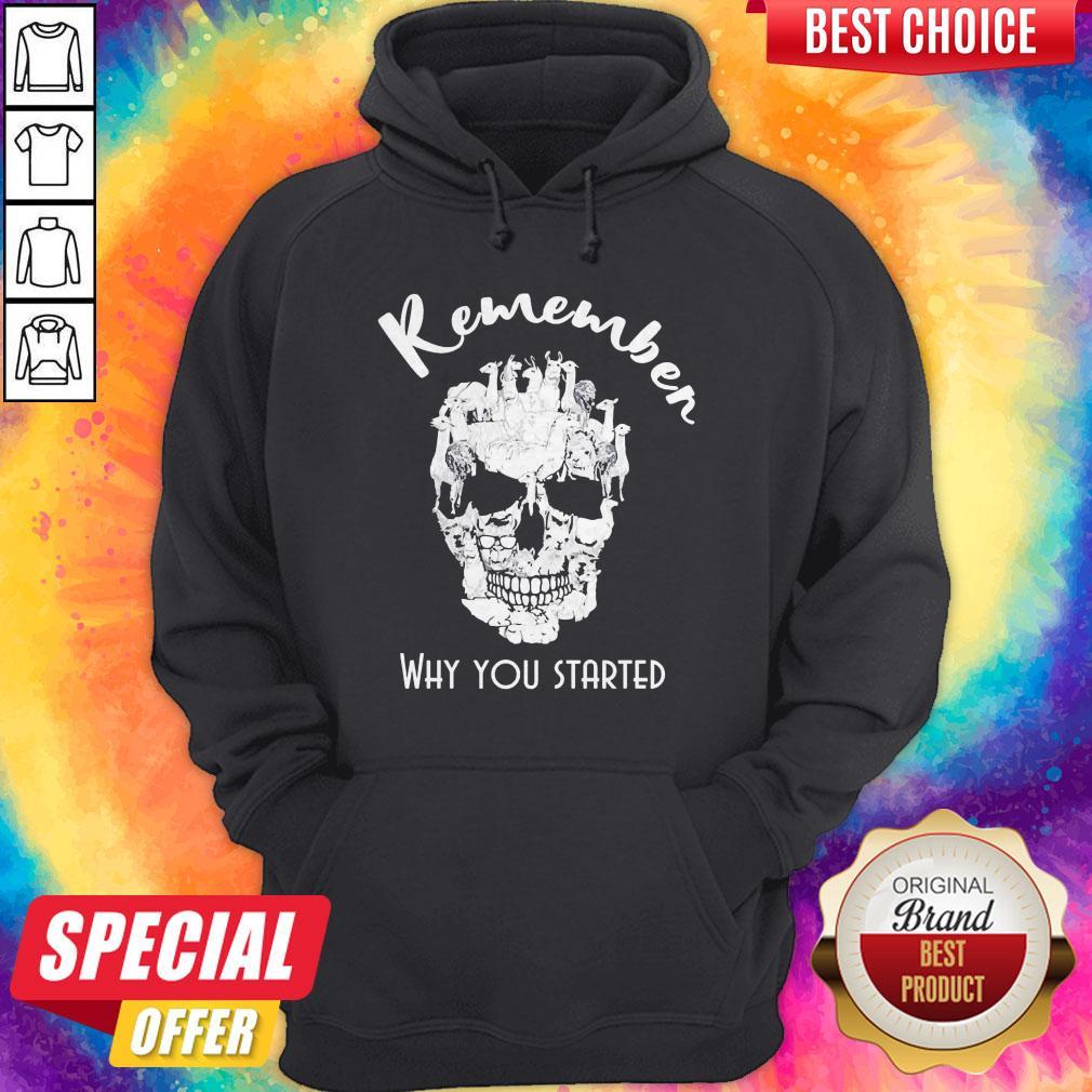Funny Llama Skull Remember Why You Started Halloween Shirt - Image 5