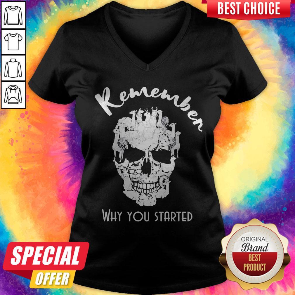 Funny Llama Skull Remember Why You Started Halloween Shirt - Image 4